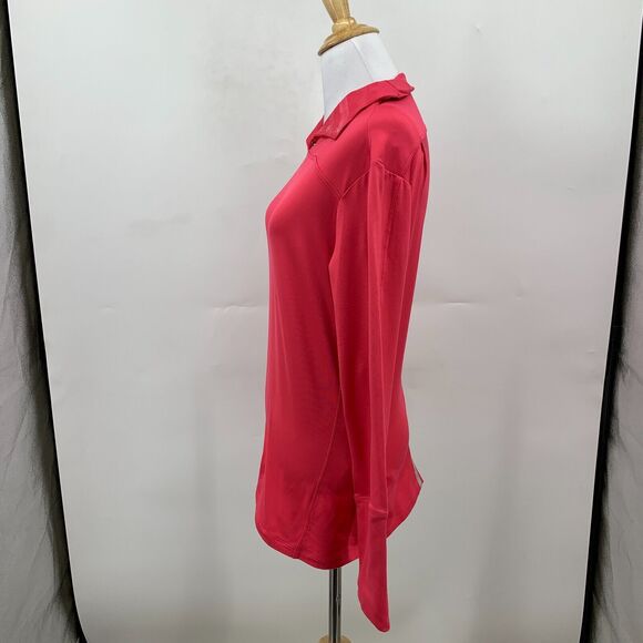 Nike Golf Top Women S Small Watermelon Dri Fit Snap Button Collar Athletic Shirt - Picture 5 of 12